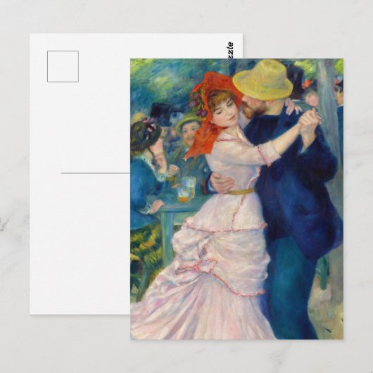 Dansen op Bougival door Pierre-Auguste Renoir Briefkaart (Voorkant / Achterkant)