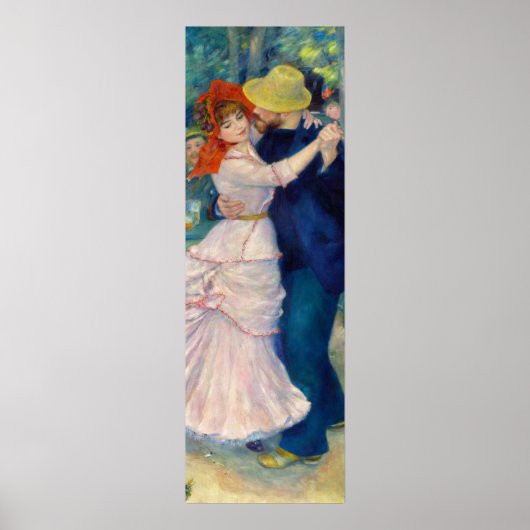 Dansen op Bougival door Pierre-Auguste Renoir Poster (Voorkant)