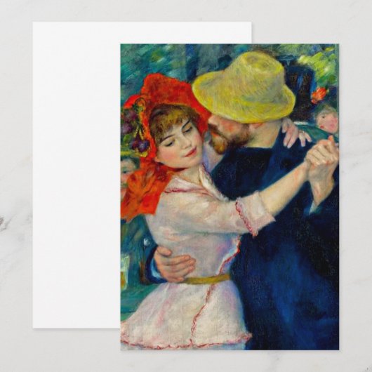 Dansen op Bougival Pierre Renoir Aankondiging (Voorkant / Achterkant)