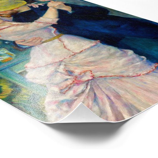 Dansen op Bougival Pierre Renoir Foto Afdruk (Hoek)