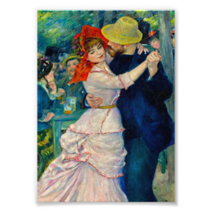 Dansen op Bougival Pierre Renoir Foto Afdruk
