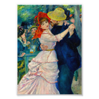 Dansen op Bougival Pierre Renoir Foto Afdruk