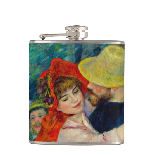 Dansen op Bougival Pierre Renoir Heupfles (Voorkant)