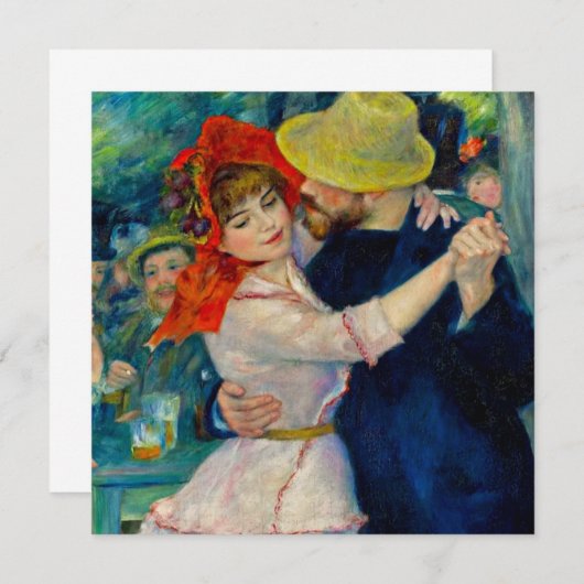 Dansen op Bougival Pierre Renoir Kaart (Voorkant / Achterkant)