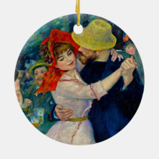 Dansen op Bougival Pierre Renoir Keramisch Ornament (Achterkant)