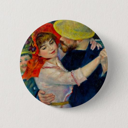 Dansen op Bougival Pierre Renoir Ronde Button 5,7 Cm (Voorkant)