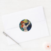 Dansen op Bougival Pierre Renoir Ronde Sticker (Envelop)