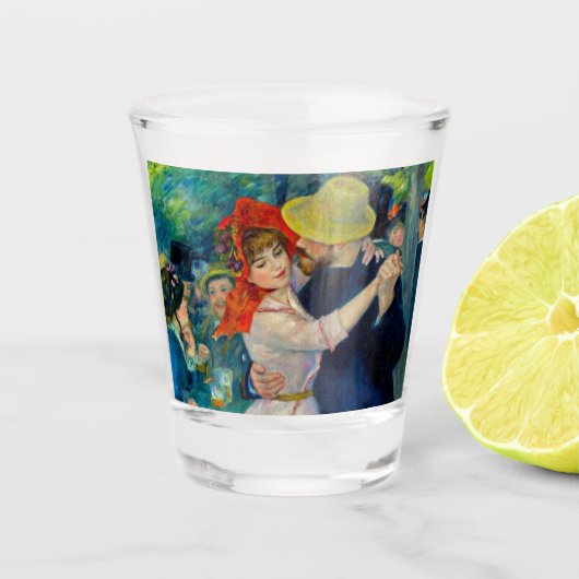 Dansen op Bougival Pierre Renoir Shot Glas (Voorkant)