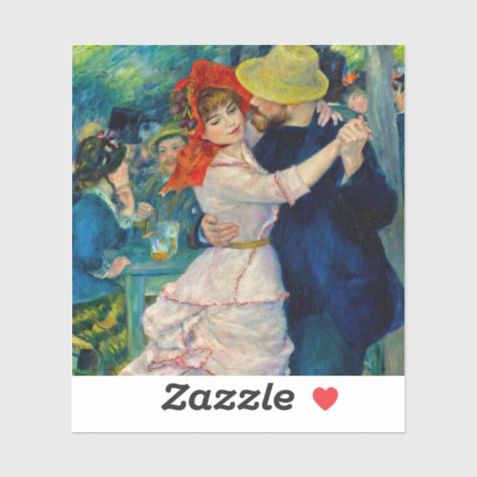 Dansen op Bougival Pierre Renoir Sticker (Vel)