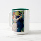 Dansen op Bougival Pierre Renoir Tweekleurige Koffiemok (Voorkant links)