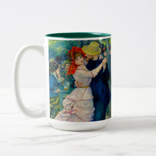 Dansen op Bougival Pierre Renoir Tweekleurige Koffiemok