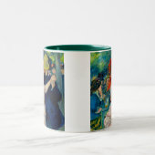 Dansen op Bougival Pierre Renoir Tweekleurige Koffiemok (Center)