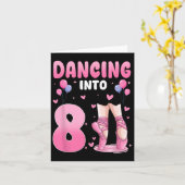 Dansen op de 8e verjaardag Ballet Dance 8 jaar oud Kaart (Gele Bloem)