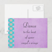 Dansen op de beat van je engelen vleugels briefkaart (Voorkant / Achterkant)