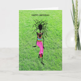 Dansen op de Green Grass Birthday Kaart