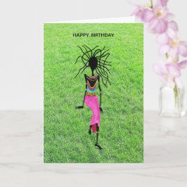 Dansen op de Green Grass Birthday Kaart