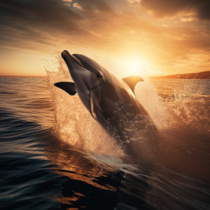 Dansen op de Morning Sun - Dolphin Jigzaag Puzzle Legpuzzel