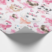 Dansen op dieren cadeaupapier (Hoek)