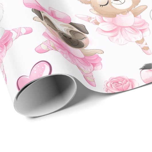 Dansen op dieren cadeaupapier (Rol Hoek)