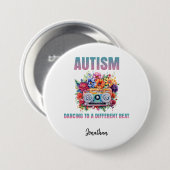 Dansen op een andere Beat. Autisme Bewustzijn Ronde Button 7,6 Cm (Voorkant /achterkant)