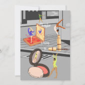 Dansen op een Dusting of Blush verjaardag Kaart (Voorkant)