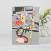 Dansen op een Dusting of Blush verjaardag Kaart (Staand voorkant)