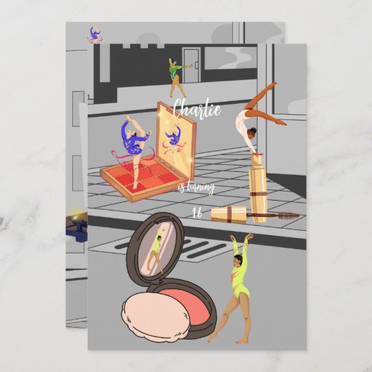 Dansen op een Dusting of Blush verjaardag Kaart (Voorkant / Achterkant)