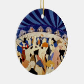 Dansen op een Jazz Band Keramisch Ornament (Rechts)