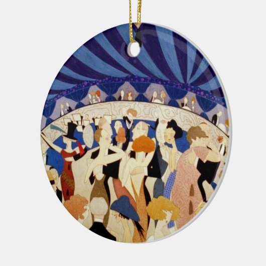 Dansen op een Jazz Band Keramisch Ornament (Links)