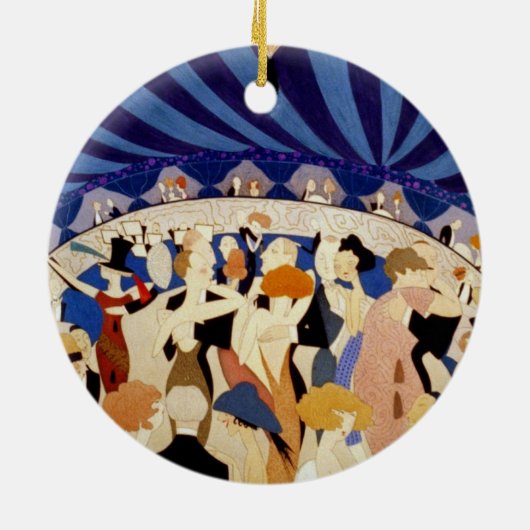 Dansen op een Jazz Band Keramisch Ornament (Achterkant)