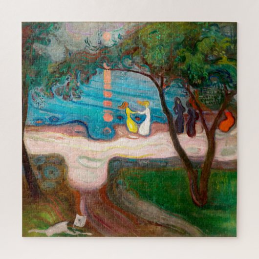 Dansen op een kust | Edvard Munch | Legpuzzel (Verticaal)