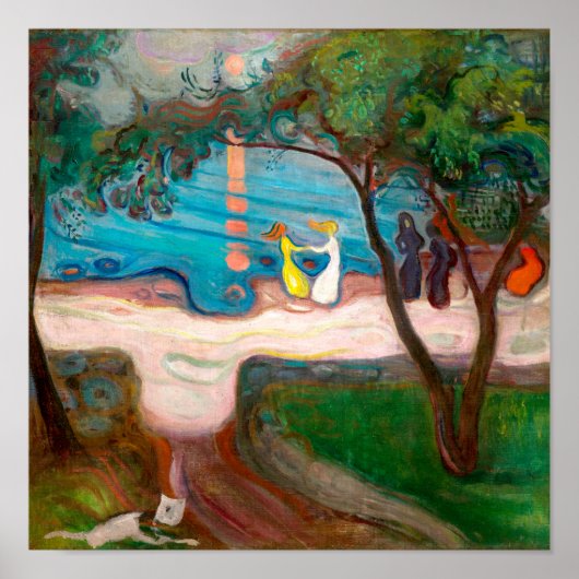 Dansen op een oever | Edvard Munch | Poster (Voorkant)