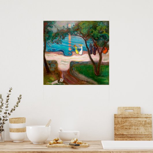 Dansen op een Shore | Edvard Munch | Poster (Keuken)
