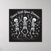 Dansen op Halloween Skeletten Canvas Afdruk (Voorkant)