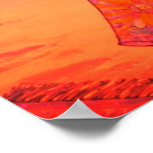 Dansen op het strand onder de zonsondergang op een poster (Hoek)
