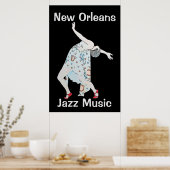 Dansen op Jazz 2018 New Orleans Poster (Keuken)