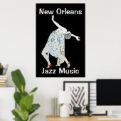 Dansen op Jazz 2018 New Orleans Poster (Thuiskantoor)