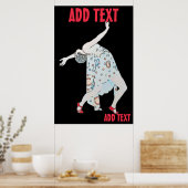 Dansen op Jazz, tekst toevoegen Poster (Keuken)
