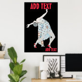 Dansen op Jazz, tekst toevoegen Poster (Thuiskantoor)