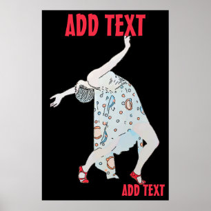 Dansen op Jazz, tekst toevoegen Poster