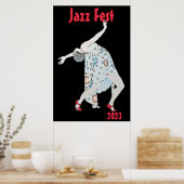 Dansen op Jazz, tekst toevoegen Poster (Keuken)