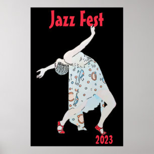 Dansen op Jazz, tekst toevoegen Poster