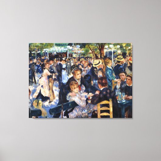 Dansen op Le Moulin de la Galette Renoir Fine Art Canvas Afdruk (Voorkant)