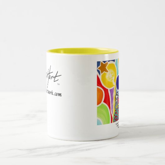 Dansen op Moonbeams Tweekleurige Koffiemok (Center)