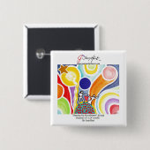 Dansen op Moonbeams Vierkante Button 5,1 Cm (Voorkant /achterkant)