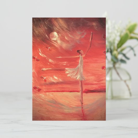 Dansen op Silver Clouds Bedankkaart (Staand voorkant)