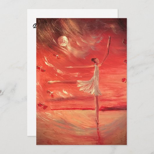 Dansen op Silver Clouds Bedankkaart (Voorkant / Achterkant)