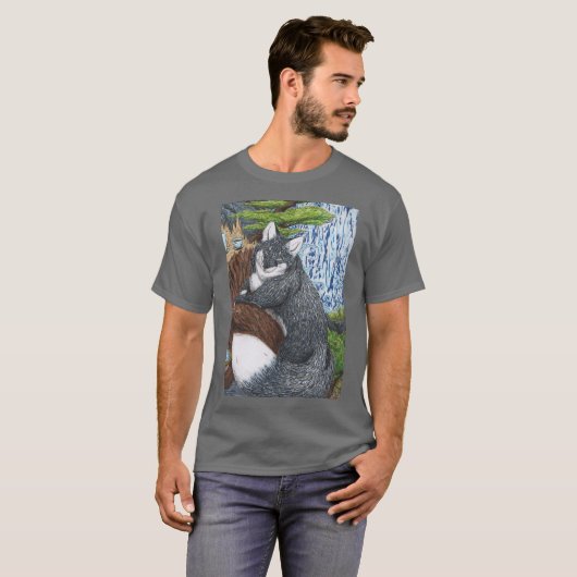Dansen op water en vos t-shirt (Voorkant volledig)