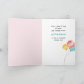 Dansen Panda Beer met ballonnen Verjaardag Feestdagen Kaart (Binnen)