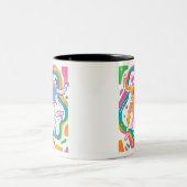 Dansen Pride Rainbow Art | Kleurrijke LGBTQ+ Tweekleurige Koffiemok (Center)